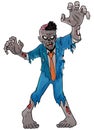 Cartoon zombie of halloween