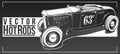 Classic hot rod in vector. Black and white illustration. Royalty Free Stock Photo
