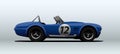 Classic sport car in racing colors in vector. Royalty Free Stock Photo