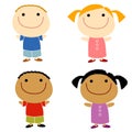 Cartoonish Children Smiling Royalty Free Stock Photo