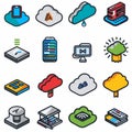 Cartoonish Cloud Computing Icons
