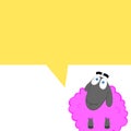 Cartoonish comics with a pink sheep
