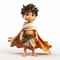Cartoonish 3d Boy With Ancient World Cloak - Aiden
