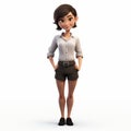 Cartoonish 3d Business Woman Kaitlyn: A Youthful Protagonist In Animated Film