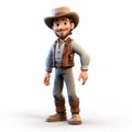 Cartoonish 3d Cowboy Portrait Animation By Ottozmier