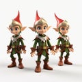 Cartoonish 3d Elves With Volumetric Lighting - Maya Render