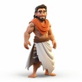 Cartoonish 3d Render Of Ancient Mesopotamian Character With Biblical Themes