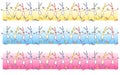 Cartoonish Easter Bunny Border Elements Royalty Free Stock Photo