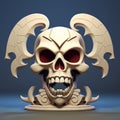 Cartoonish Fairy Tale Skull 3d Model With Powerful Symbolism