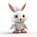 Cartoonish Innocence: 3d Rabbit Model With Spikes