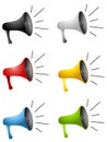 Cartoonish Megaphones Royalty Free Stock Photo