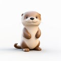 Cartoonish Otter 3d Model Preview - Adrianus Eversen Inspired