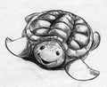 Cartoonish tortoise sketch