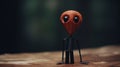 Cartoonish Wooden Alien: Minimalistic Goblin Design With Lensbaby Composer Pro Ii