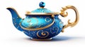 cartoons, Aladdin's genie's magic teapot on a white background , Generate AI