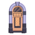 Cartoonstyle vector of a classic jukebox with vibrant colors Royalty Free Stock Photo