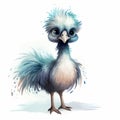 Cartoony Bird Speedpainting With Attention To Fur And Feathers Texture