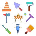 Construction Tools Illustration Bundle Set Royalty Free Stock Photo