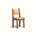 Cartoony Wooden Chair In Minimalist Style By Todd Nauck