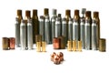 Cartridge case and bullets Royalty Free Stock Photo