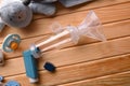 Cartridge inhaler and chamber and mask mounted pediatric medicine