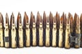 Cartridge 7.62 mm caliber . Royalty Free Stock Photo