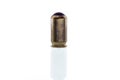 Cartridge for traumatic weapons. Isolate cartridge. Cartridge with rubber bullet Royalty Free Stock Photo