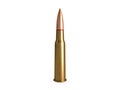 Cartridge 7.62x54R mm, Russian and Soviet army, isolated. 3d rendering