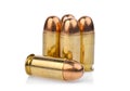 Cartridges of .45 ACP pistols ammo, full metal jacket .45