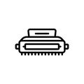 Black line icon for Cartridges, cassette and laser