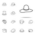 cartwheel hat icon. hats icons universal set for web and mobile