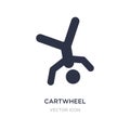 cartwheel icon on white background. Simple element illustration from Sports concept