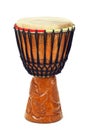 Carved African djembe drum Royalty Free Stock Photo