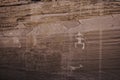 Carved Anasazi petroglyphs in the Canyon de Chelly - Arizona