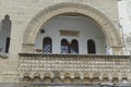 Carved baroque balcony on building in Gallipol