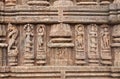 Carved beautiful sculptures at Sun Temple, Konark Royalty Free Stock Photo