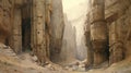 Carved Canyon With Stone Columns A Close View By Alan Lee Royalty Free Stock Photo