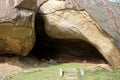 Carved Cave at Vessagiria Ruins Royalty Free Stock Photo