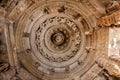 Carved ceiling of The Sun Temple, Modhera in Gujarat Royalty Free Stock Photo