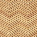 Carved chevron pattern on wood background, seamless texture, stripes pattern, 3d illustration