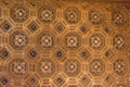 Carved coffer ceiling of the Sala dell`Udienza in the Palazzo Vecchio, Florence, Italy.