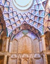 Carved details of Borujerdi Historical House interior, Kashan, Iran Royalty Free Stock Photo