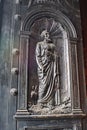 Carved door on the Metropolitan Cathedral in Quito, Ecuador