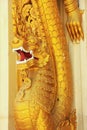 Carved dragon on a wall of Mahamuni Pagoda in Mandalay, Myanmar
