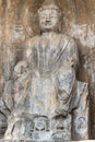 Carved figure in Longmen Grottoes Royalty Free Stock Photo