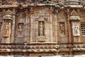 Carved figures of various forms of Shiva, and the Devakoshthas, exterior view of the sourhern wall. Virupaksha temple, Pattadakal