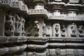 Carved figures on walls, Bhuleshwar Temple, Yavat, Maharashtra.