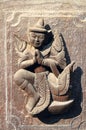 Carved figurines. Shwe Kyang monastery