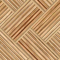 Carved geometric pattern on wood background seamless texture, diagonal stripes, fishbone wood pattern, 3d illustration Royalty Free Stock Photo