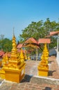 The carved gilt stupas, Sagaing Hill, U Min Thonze Temple